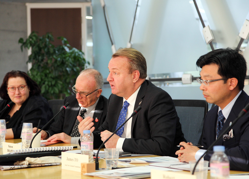 Simon Draper addressing delegates during this year's track II conference in Korea