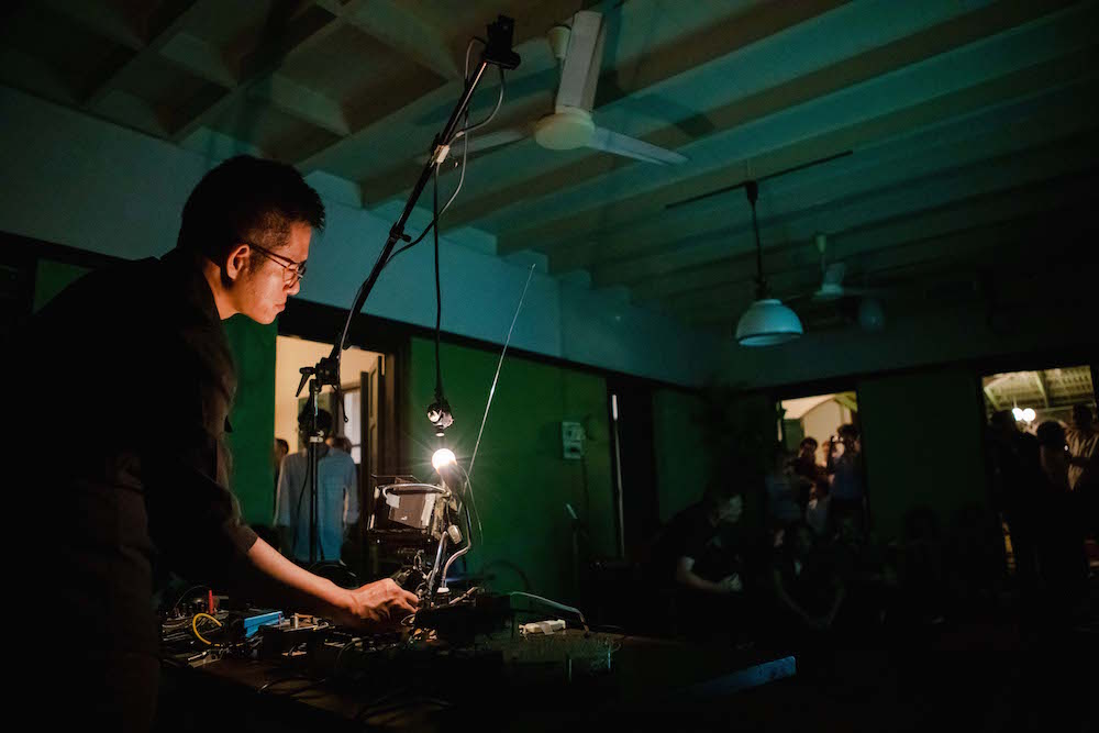 Shayne at a mixing table