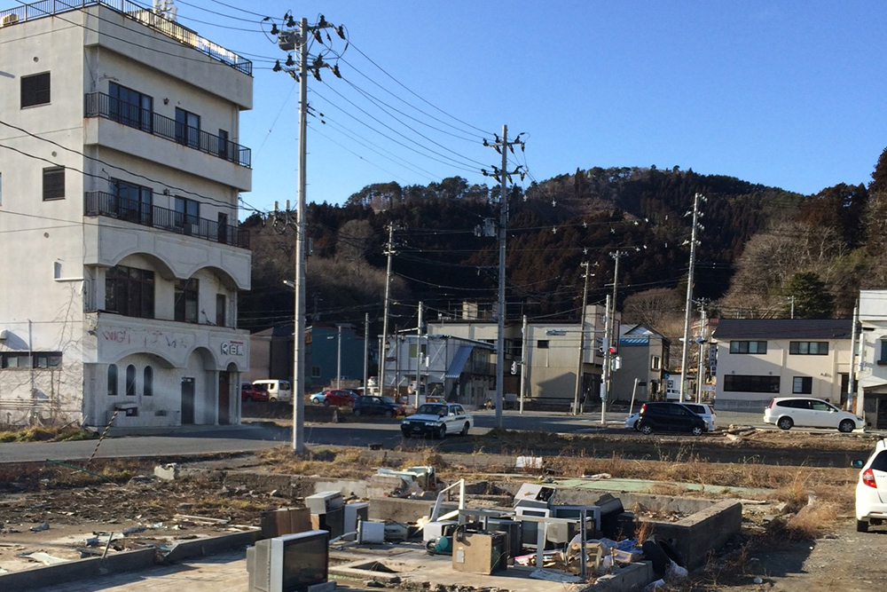 The scene on the ground in Japan post-earthquake