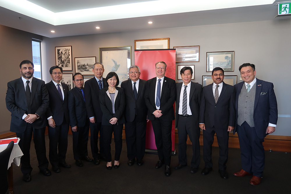 Simon Draper with diplomats and representatives from Asia high commisions