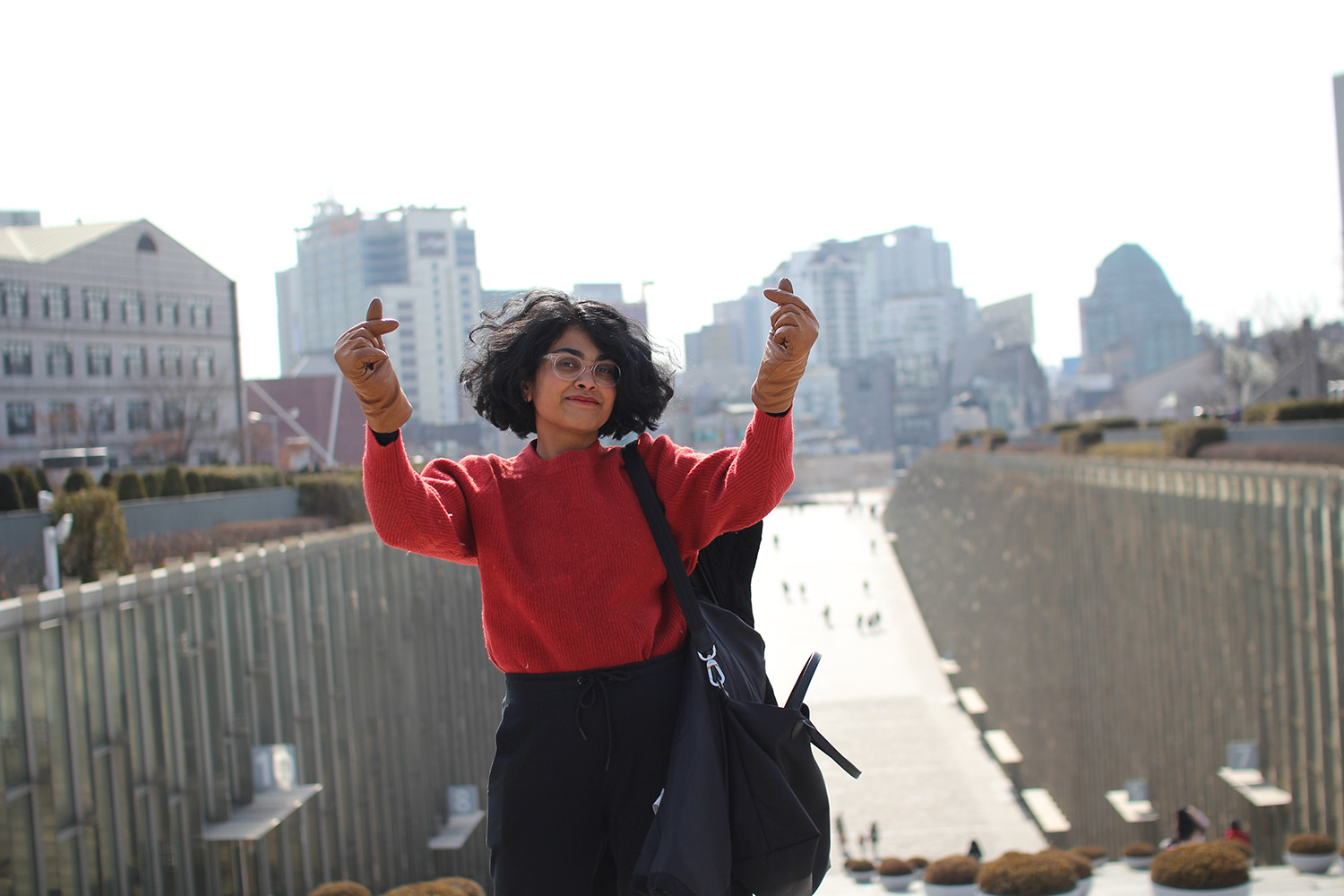 Anika standing outside in Seoul