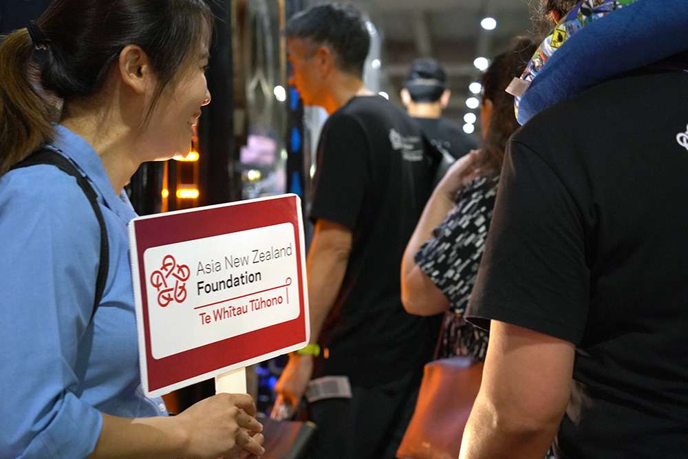The Maori food and beverage entrepreneurs boarding a bus in Thailand