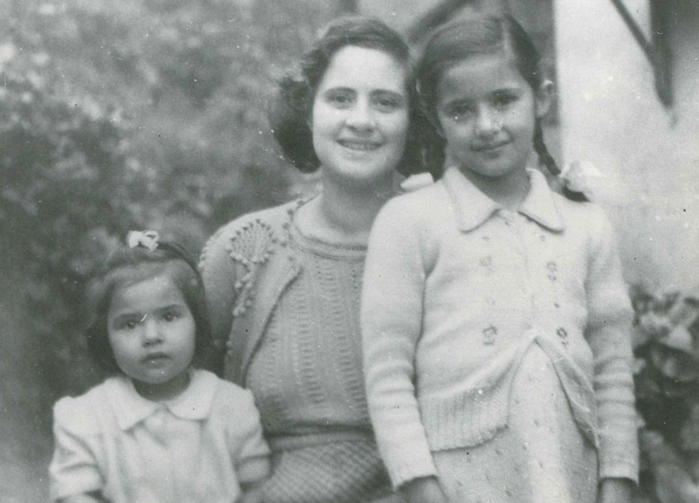 Black and white photo of Anglo-Indian family