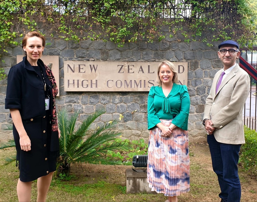 Suzannah Jessep (left) with Katie Bradford and Manjeet Pardesi