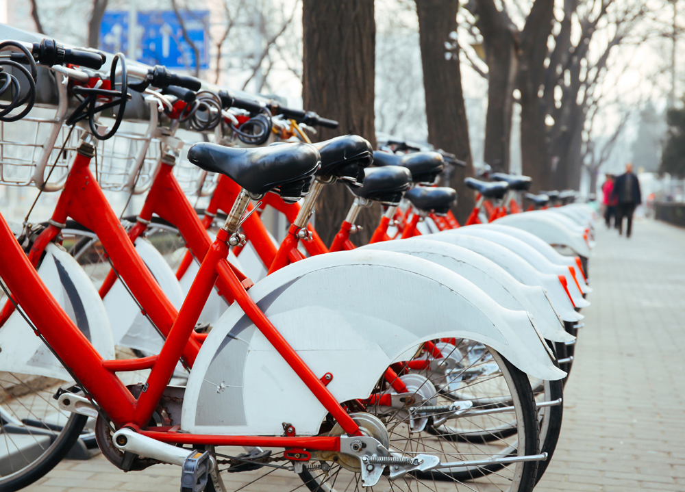 Line of bike in China