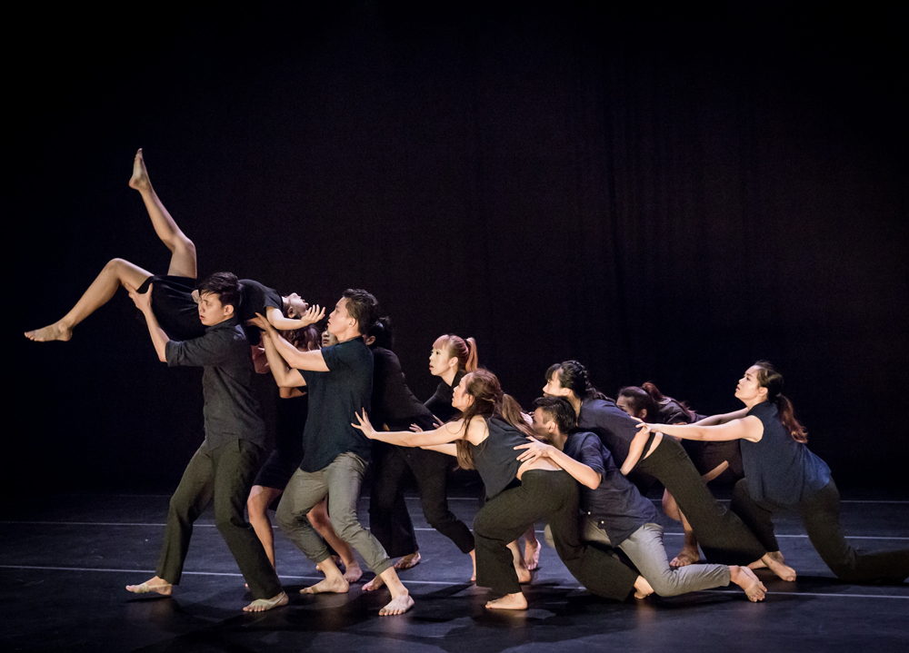Dance scene on a stage
