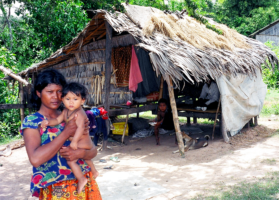 Young mother and son in Cambodia