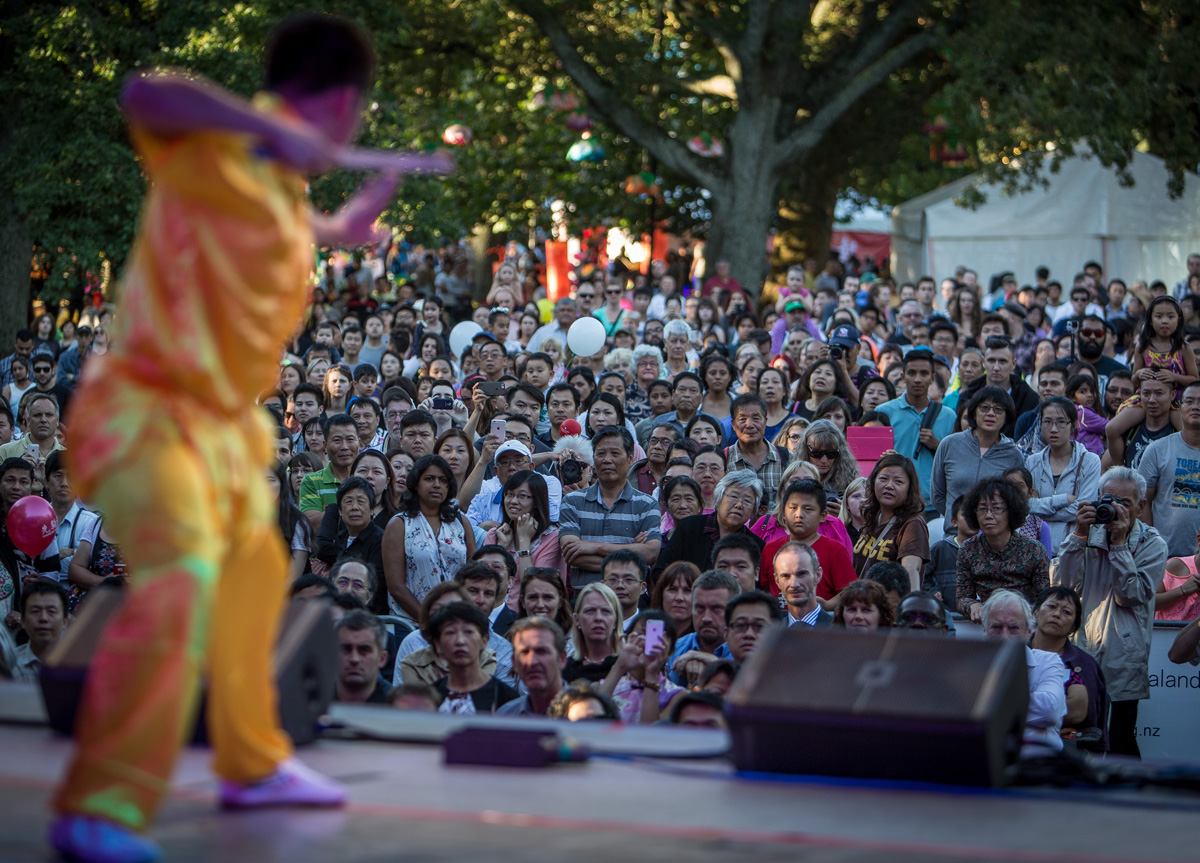 Performer on stage at lantern festival