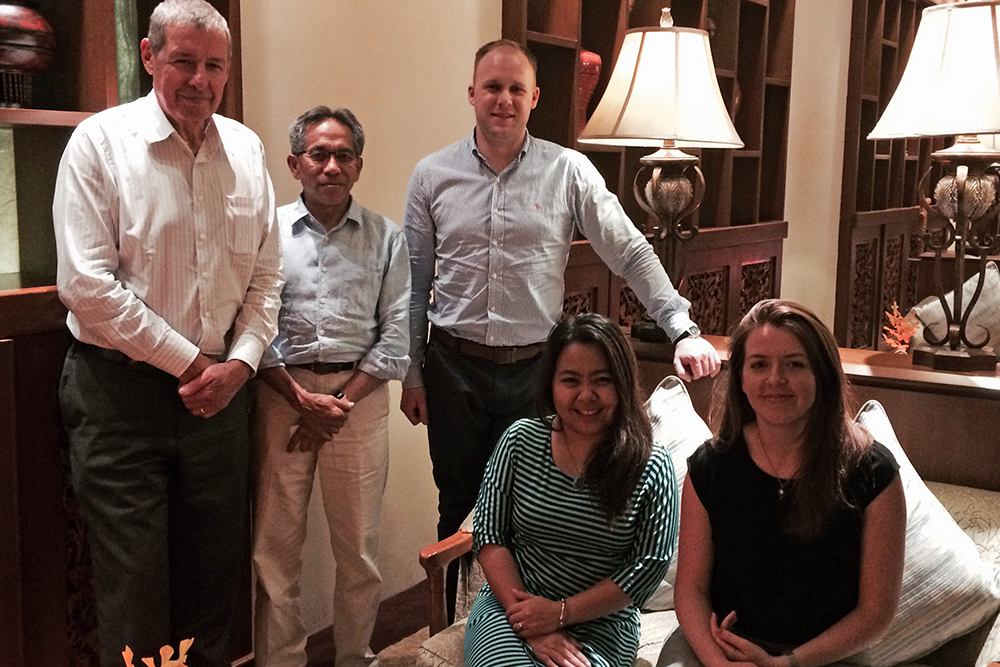 Track II group pose in Myanmar
