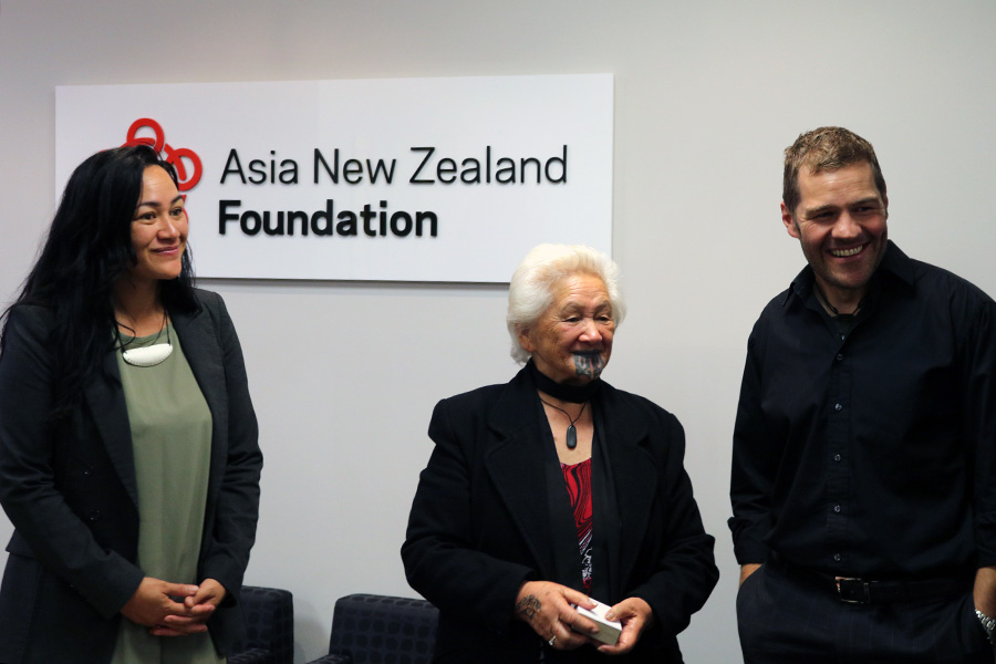 Tania Te Whenua, Hokimoana Te Rika-Hekerang and Leadership Network member Shannon Goldsmith