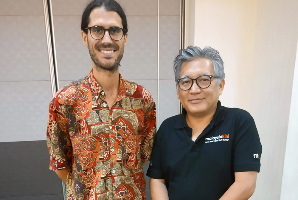 Michael with human rights activist Andreas Harsono