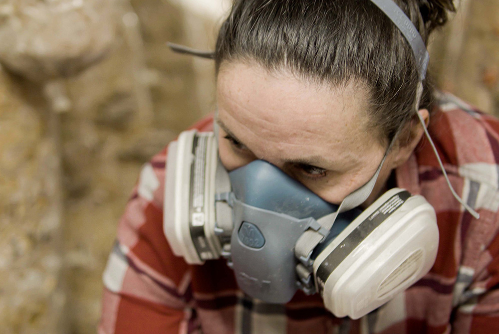Rochelle wearing a face mask