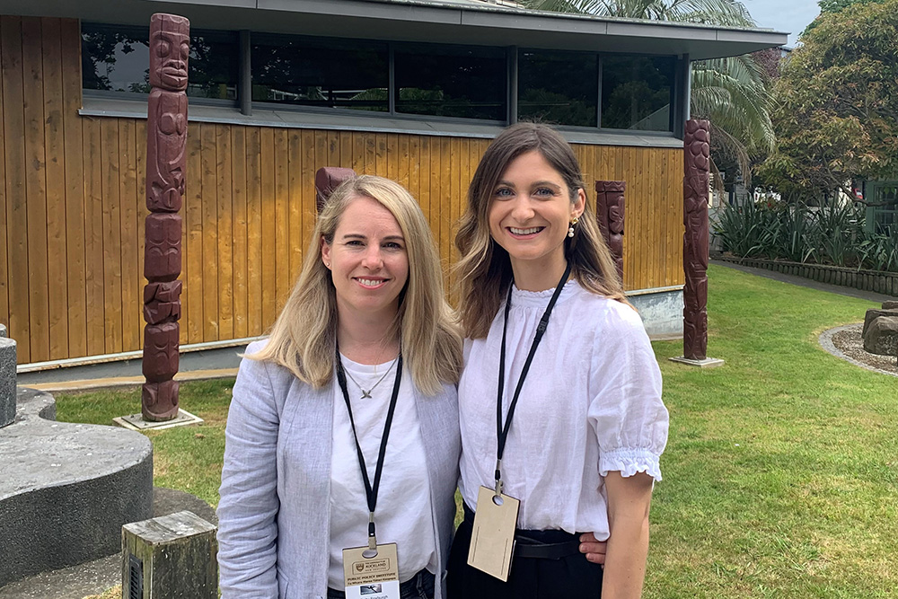 Annabelle (right) with the Foundation's director business Felicity Roxburgh