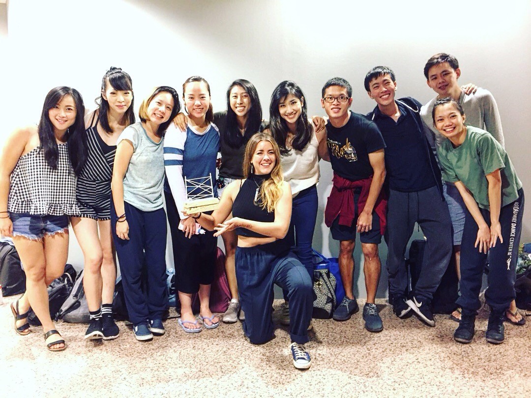 Natalie with dancers from The Human Expression 2nd Dance Company