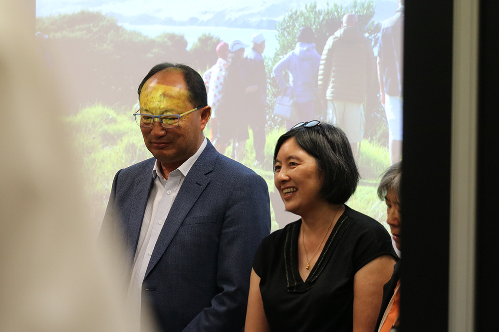 Kirsten Wong and Race Relations Commissioner Meng Foon at the Foundation's Asia After Five event looking at the history of the SS Ventnor