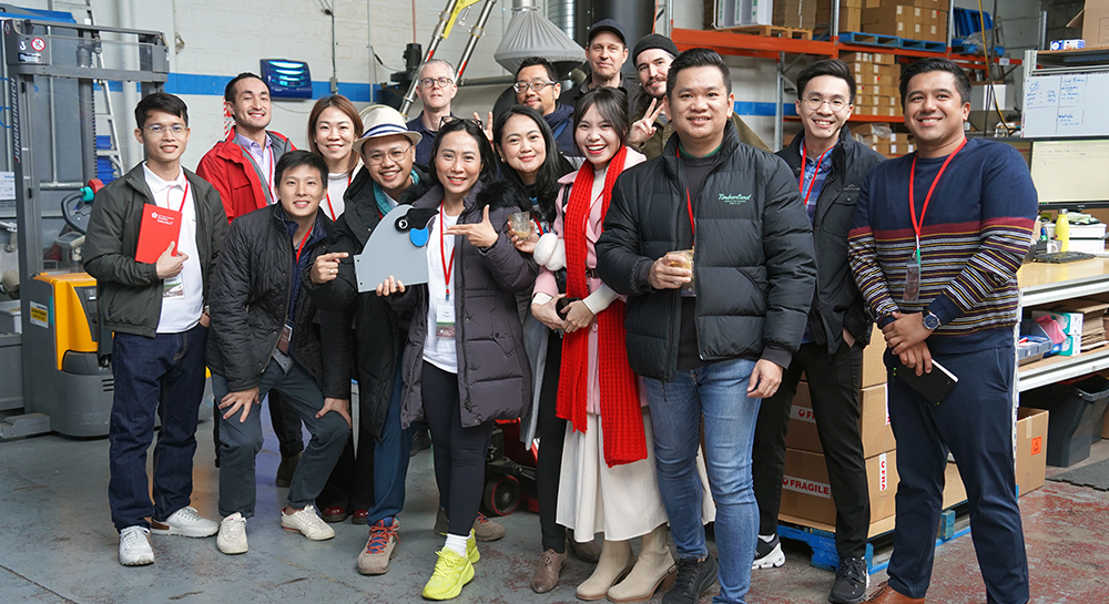 A group photo of the entrepreneurs at Kokako Organic Coffee Roasters