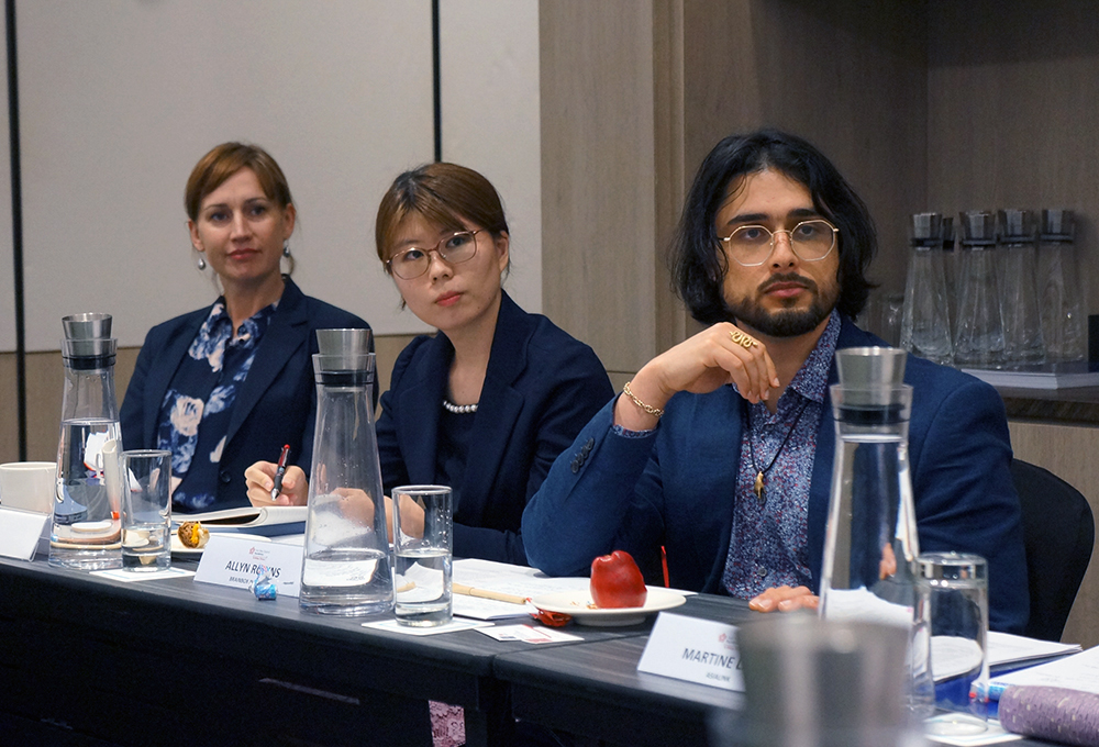 Rei Koga (centre) attending an auxiliary event the Foundation held alongside the 37th Asia Pacific Roundtable in Kuala Lumpur