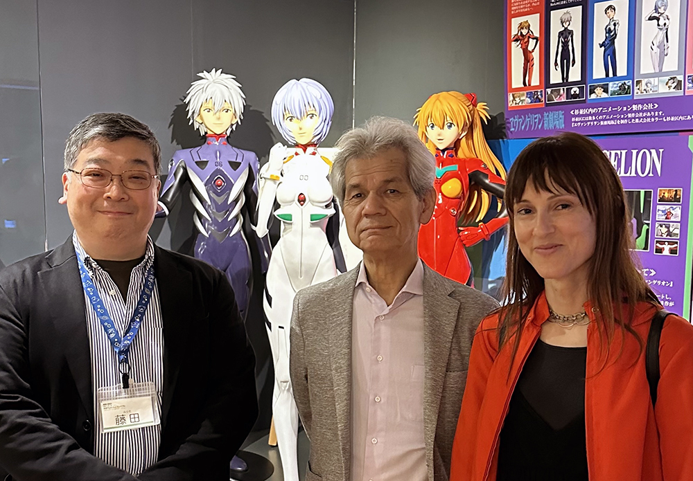 With Rikio Yoshida (Director) and Fujita Teru (Producer) at Suginami Animation Museum