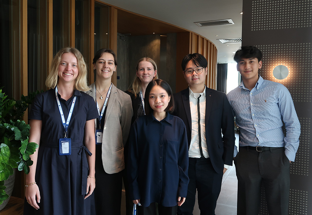Josephine (back row) with fellow interns and colleagues at KPMG