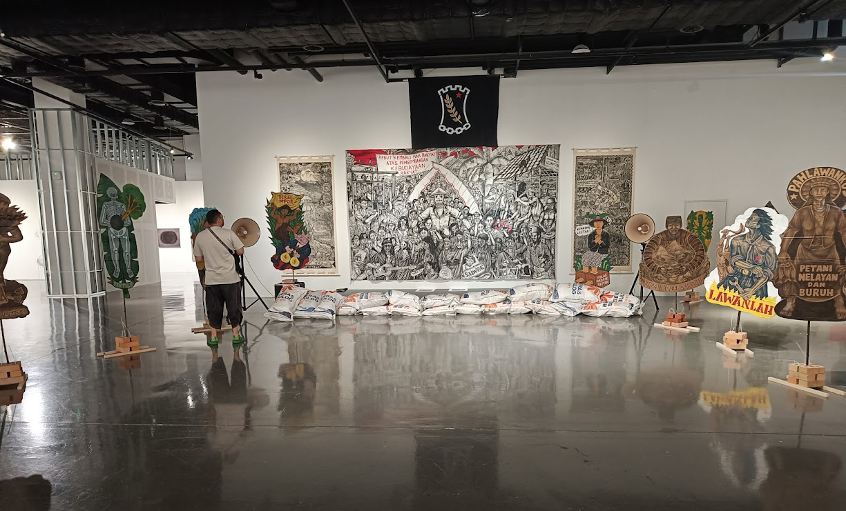An installation by Shannon Te Ao in a gallery