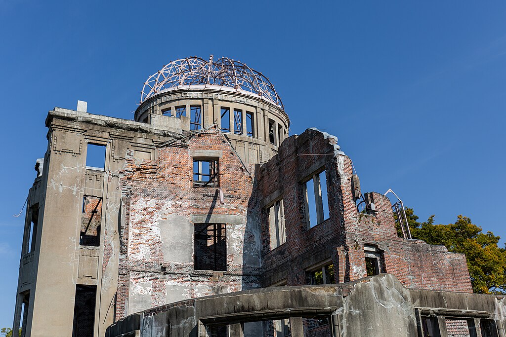 The bombed out remnants of the Hiroshima Atomic Bomb Domee