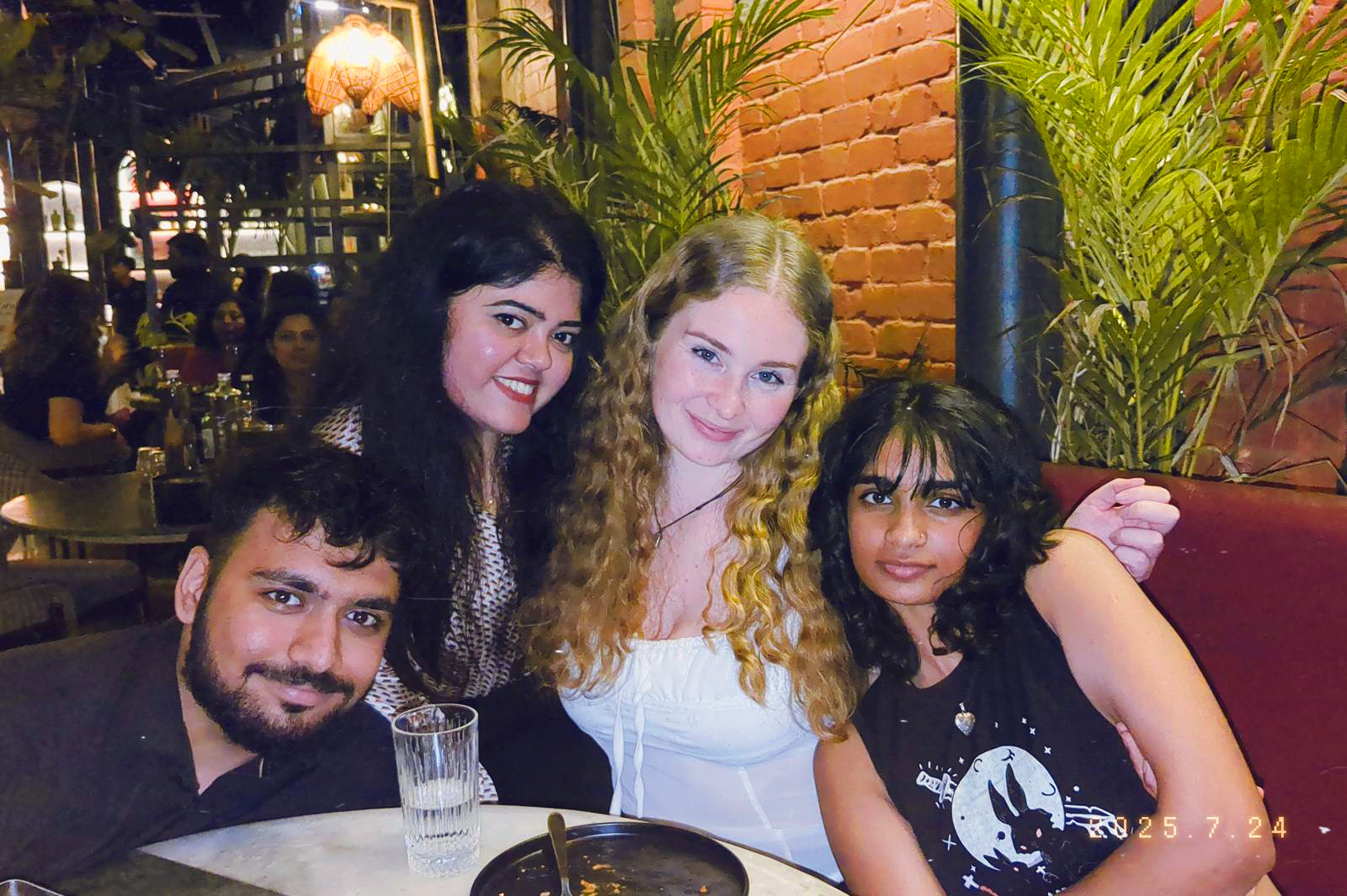 Allison at a restaurant with colleagues from UrbanPiper