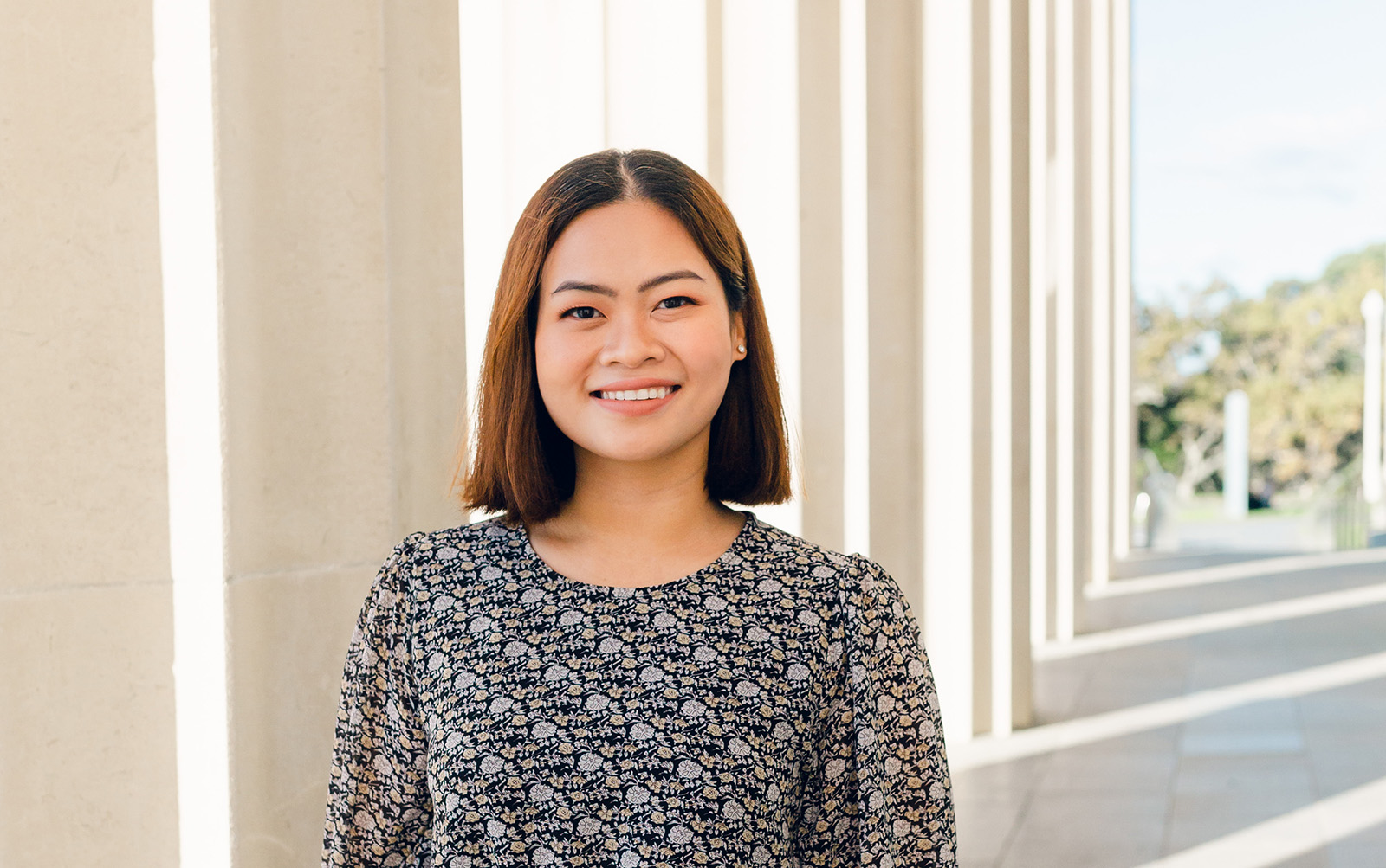 A portrait shot of Nina Santos