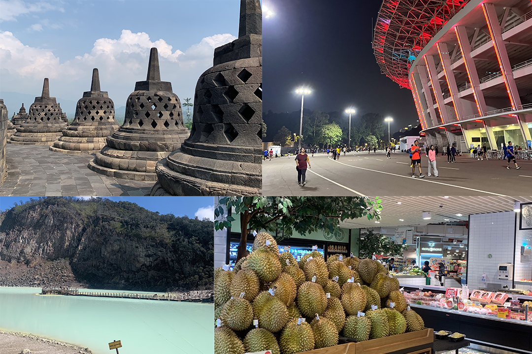 A montage of Olivia's photos from her travels in Indonesia including images of
