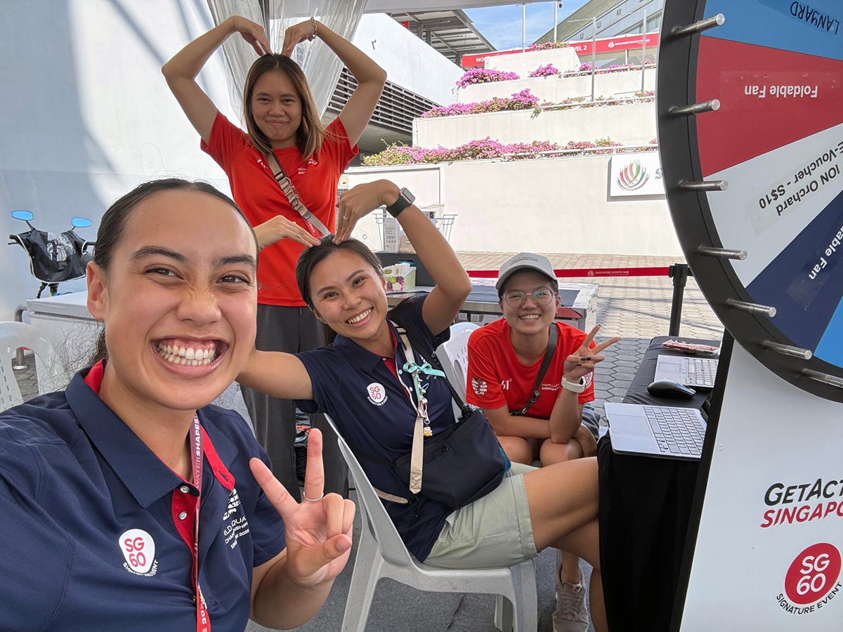 Ana-Rachel posing with fellow interns