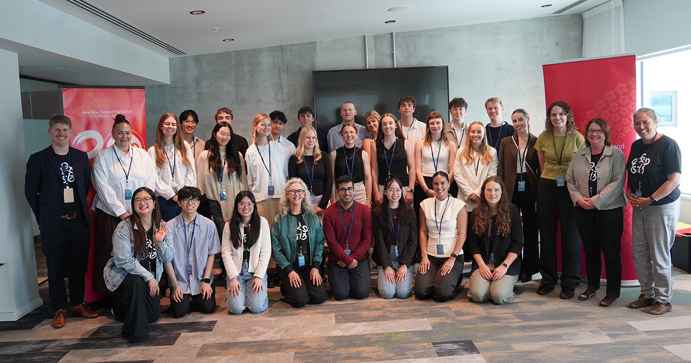 A group photo of the interns