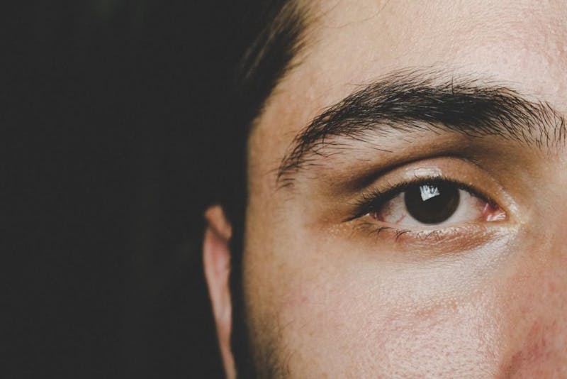man's eye