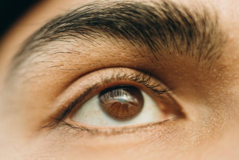 close up of eye
