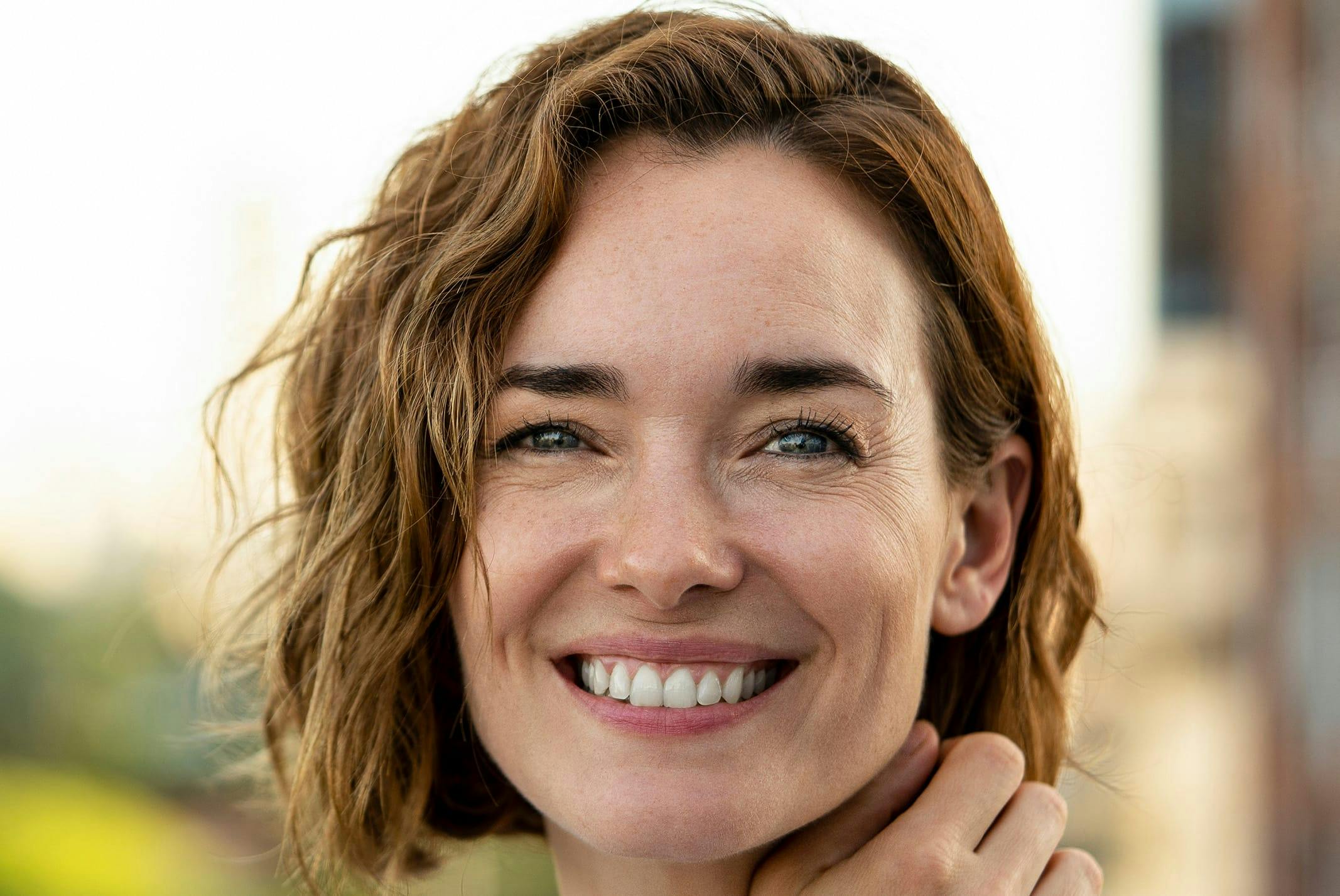 woman smiling