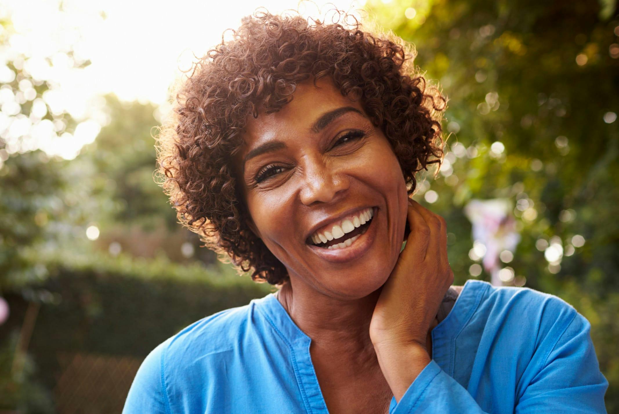woman smiling