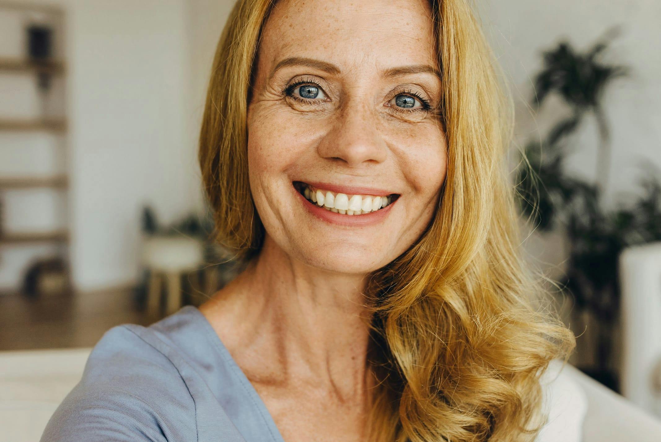 woman smiling