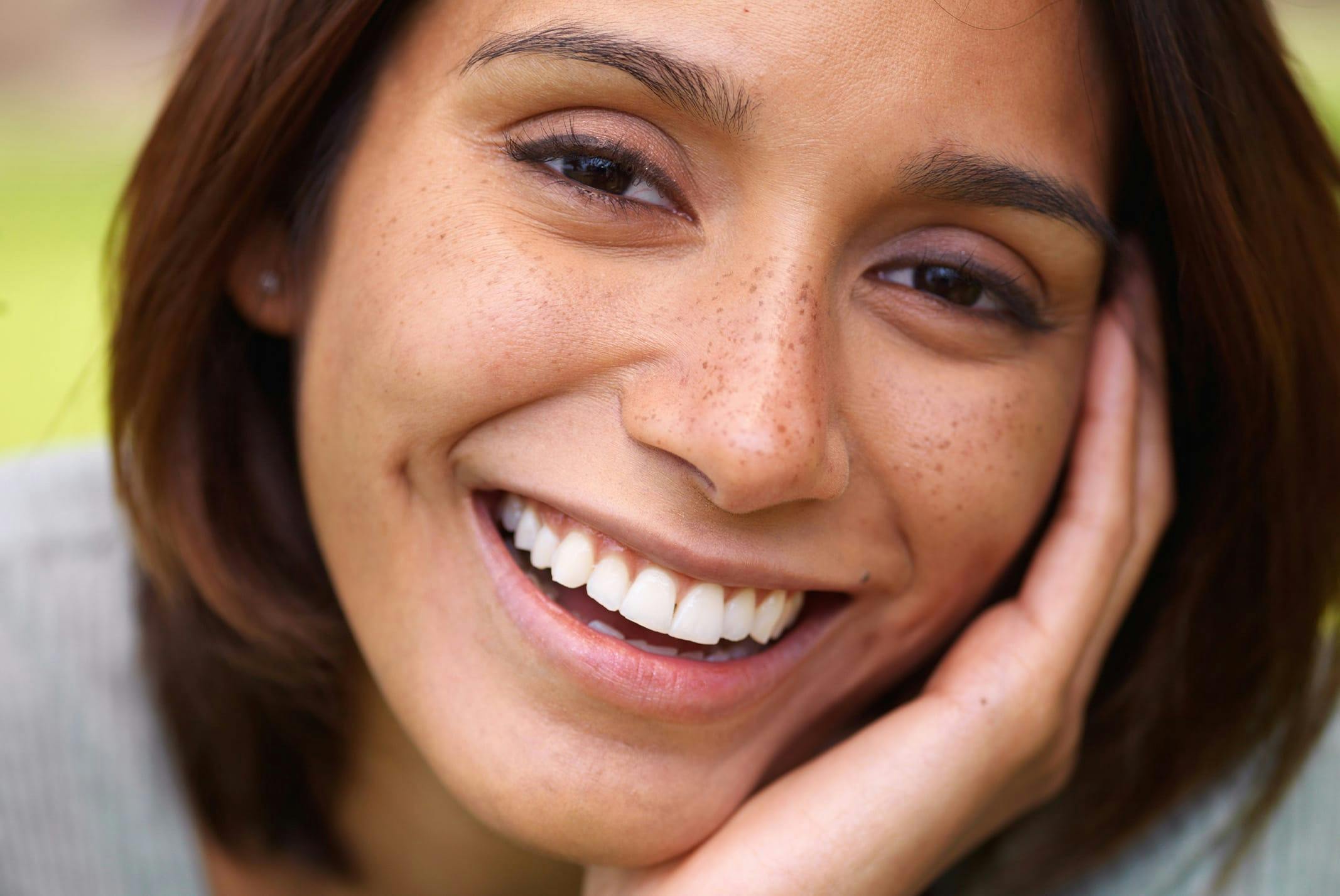 woman smiling