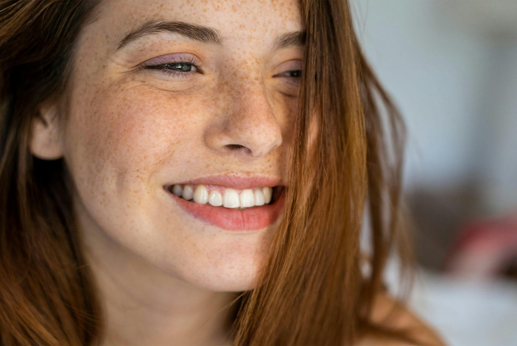 woman smiling
