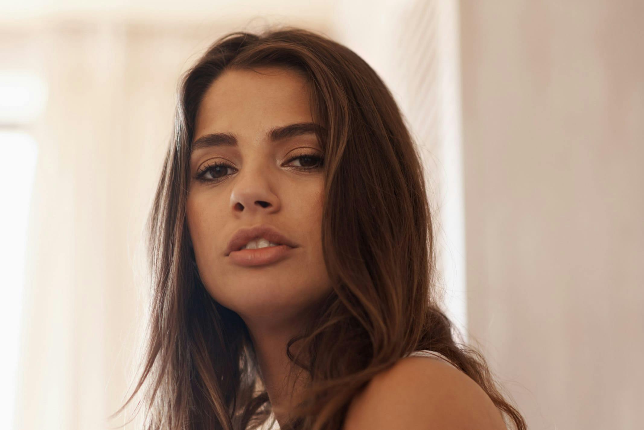 woman looking at camera