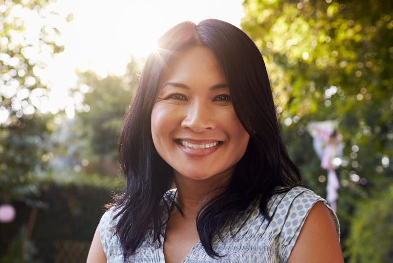 woman smiling