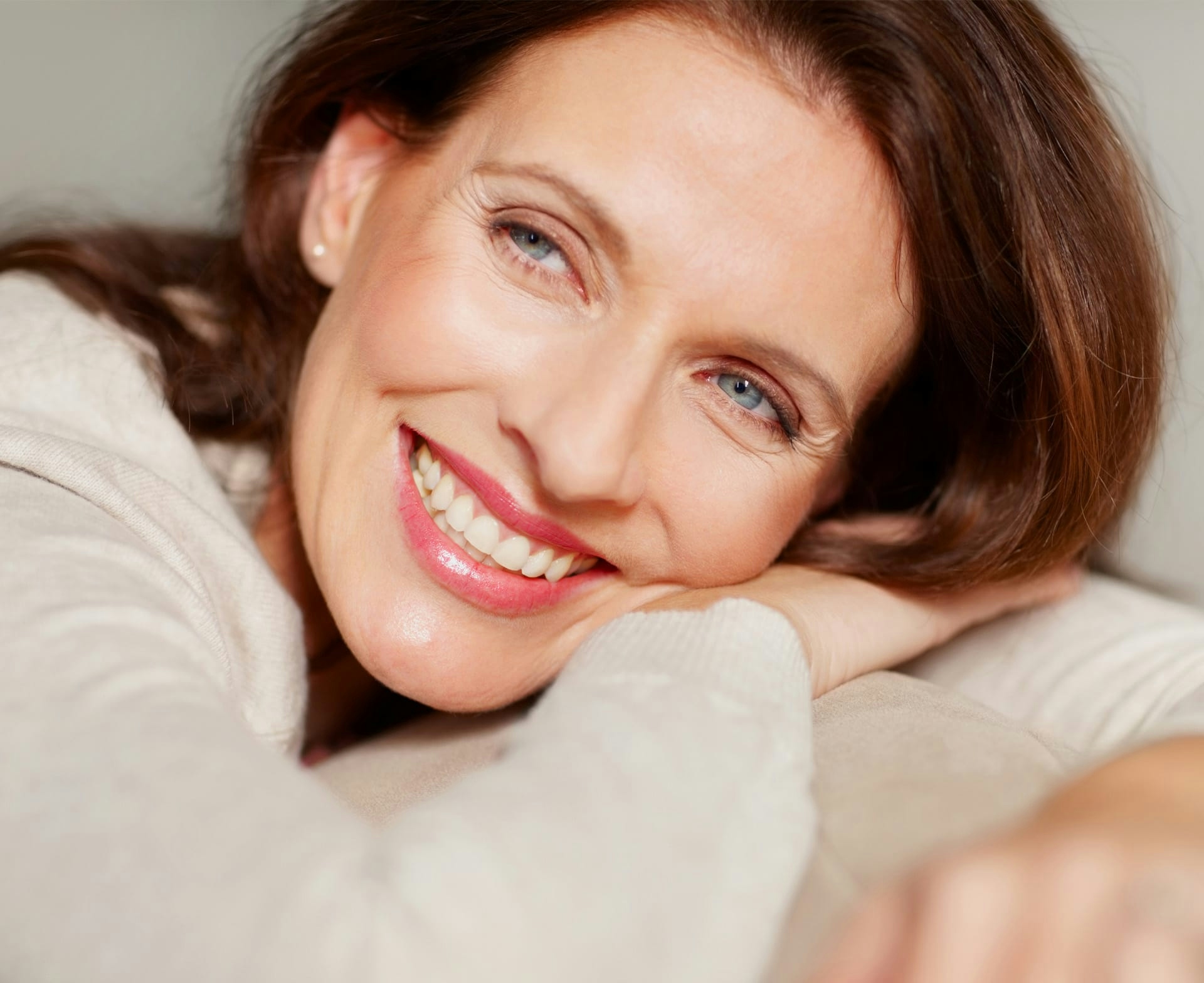 woman smiling