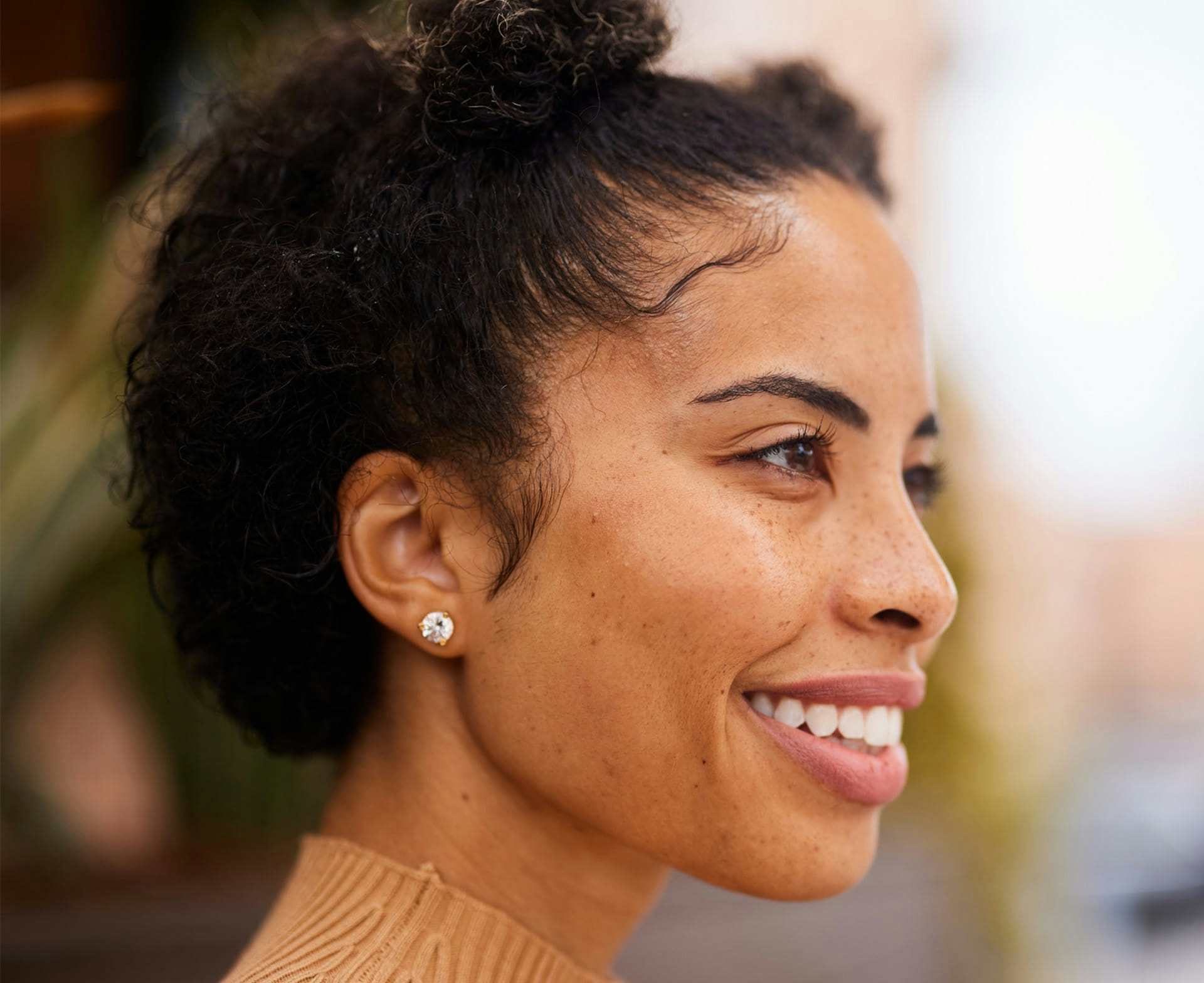 woman smiling