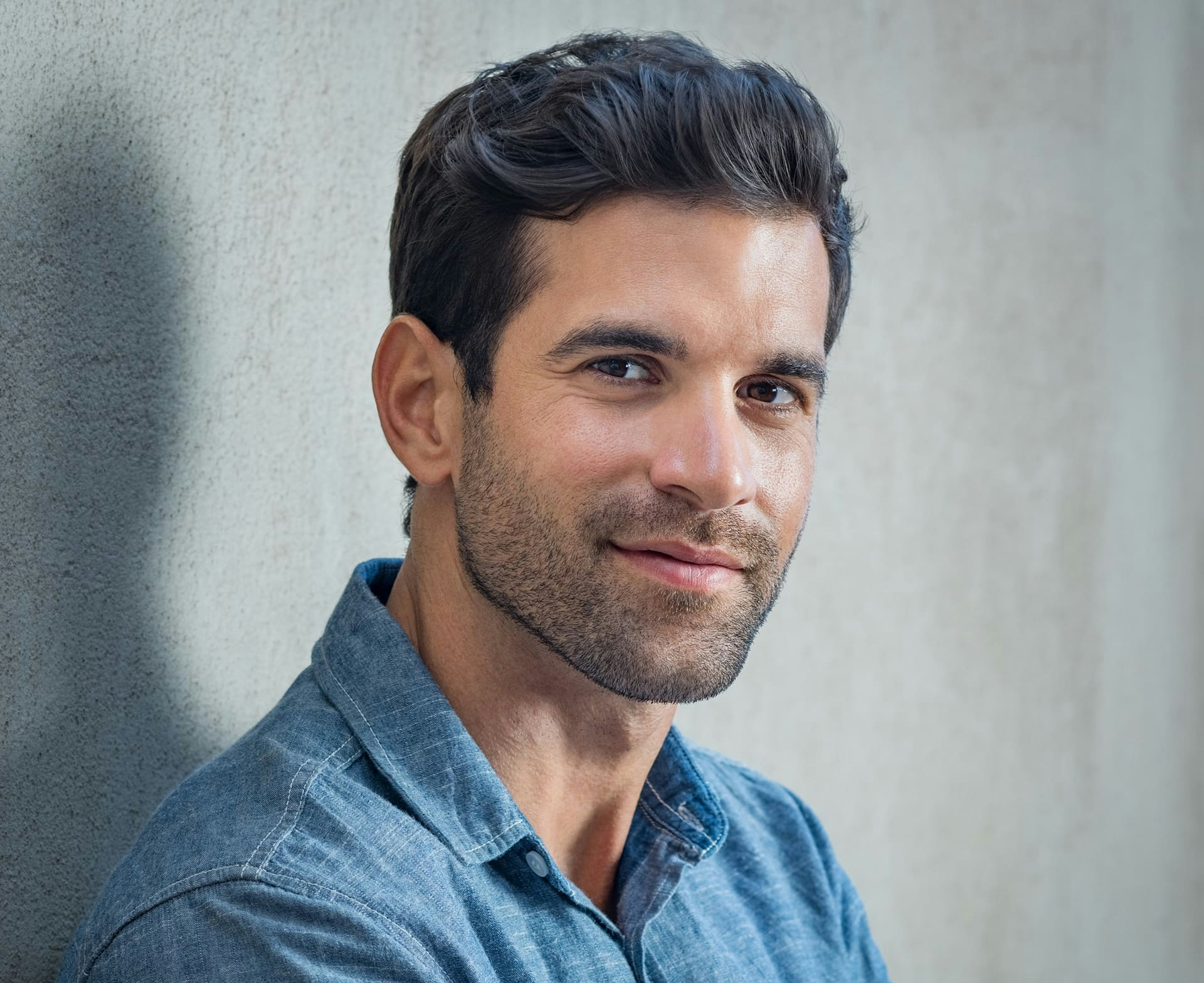 Man looking at camera smiling