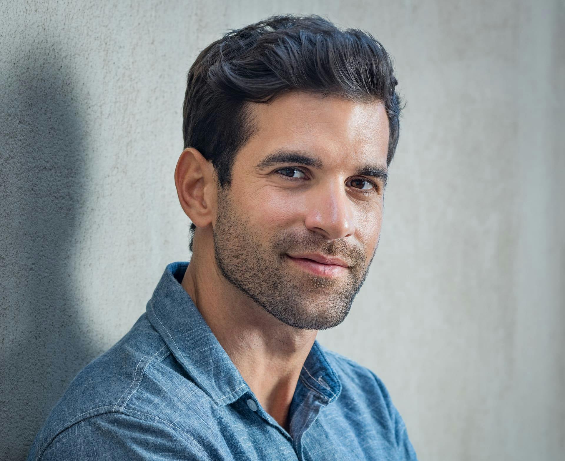 Man looking at camera smiling