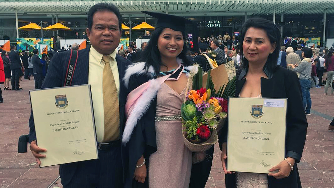 Dewy Sacayan graduation