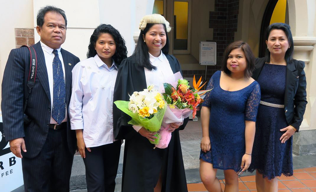 Dewy Sacayan on her graduation day