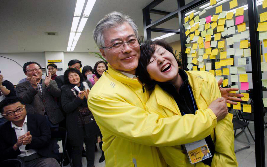 Moon Jae-in and Kim Jung-sook (Photo Moon Jae-in/Facebook)