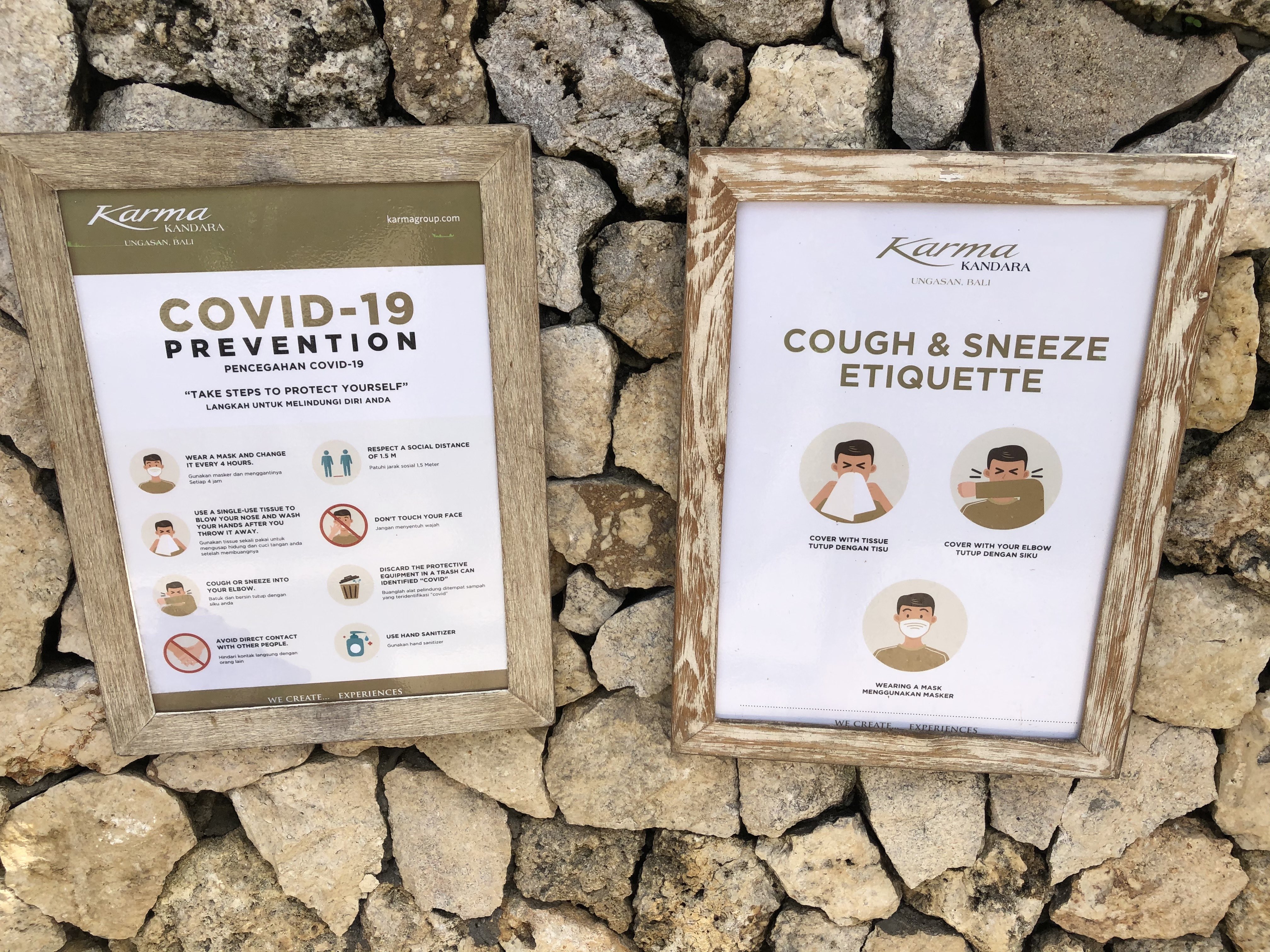 New Normal Health and safety Protocol Displayed at Karma Kandara Beach Club