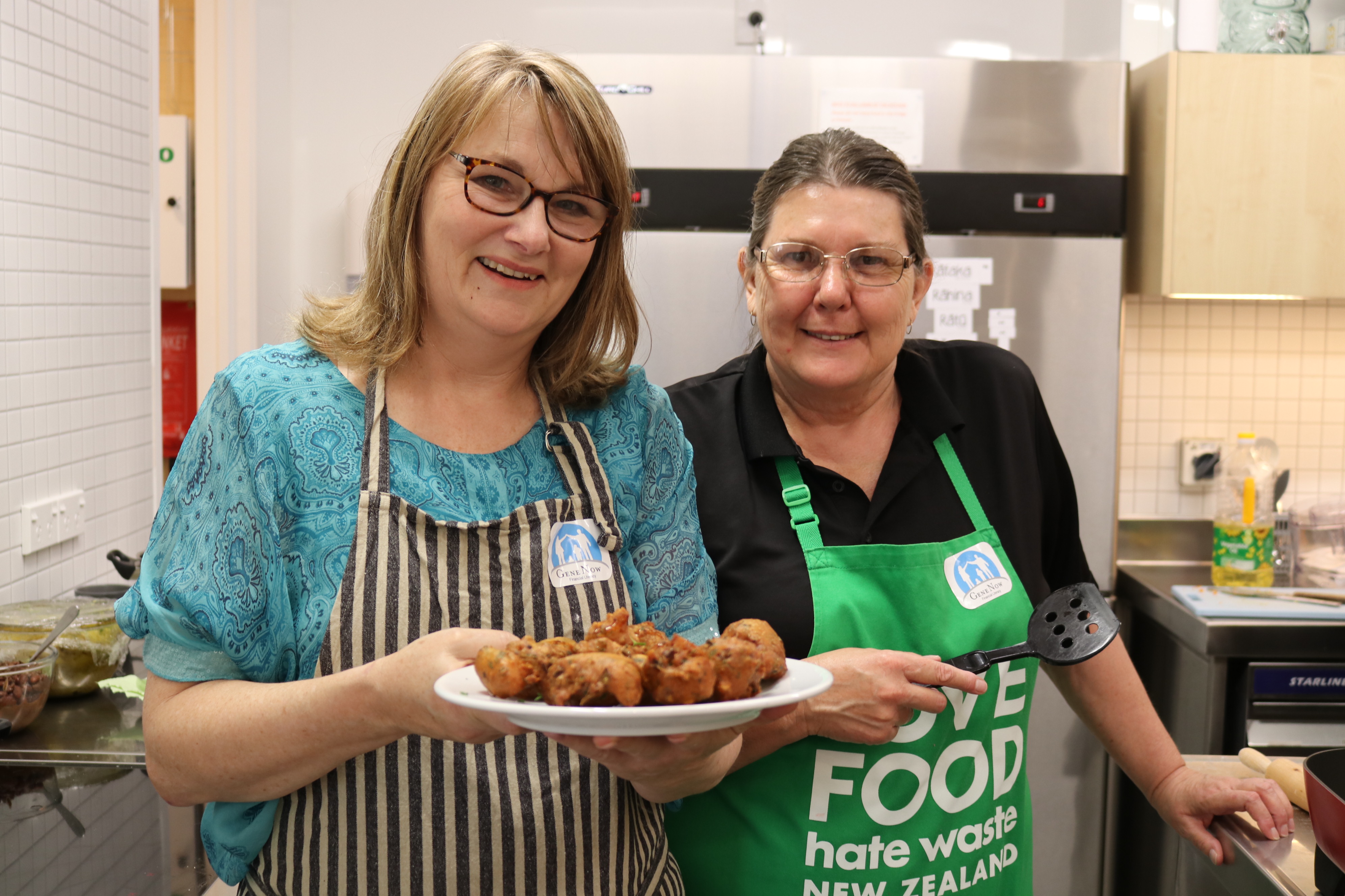 Two volunteers with Pakora