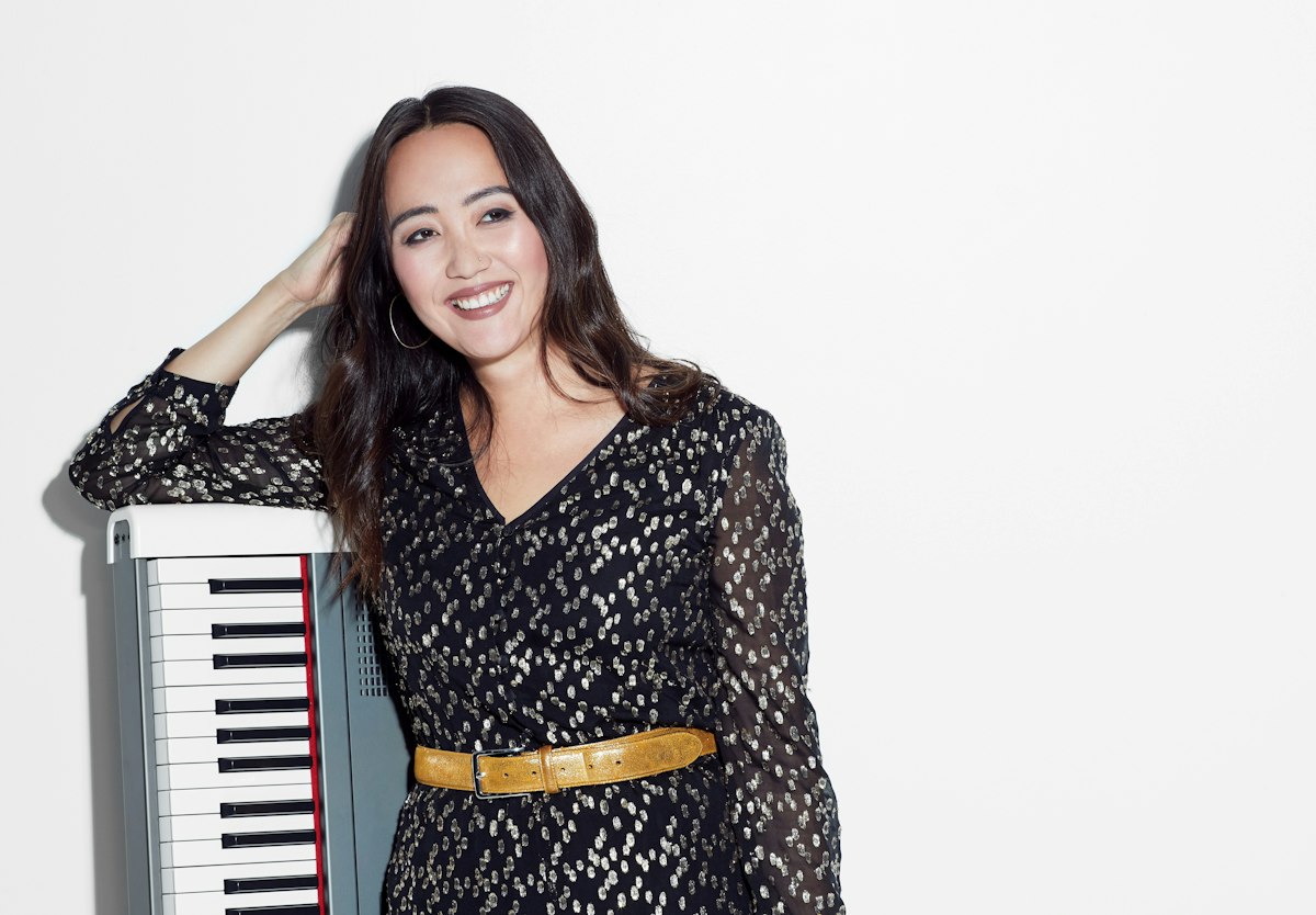 South Korean-born pianist onstage with the NZTrio