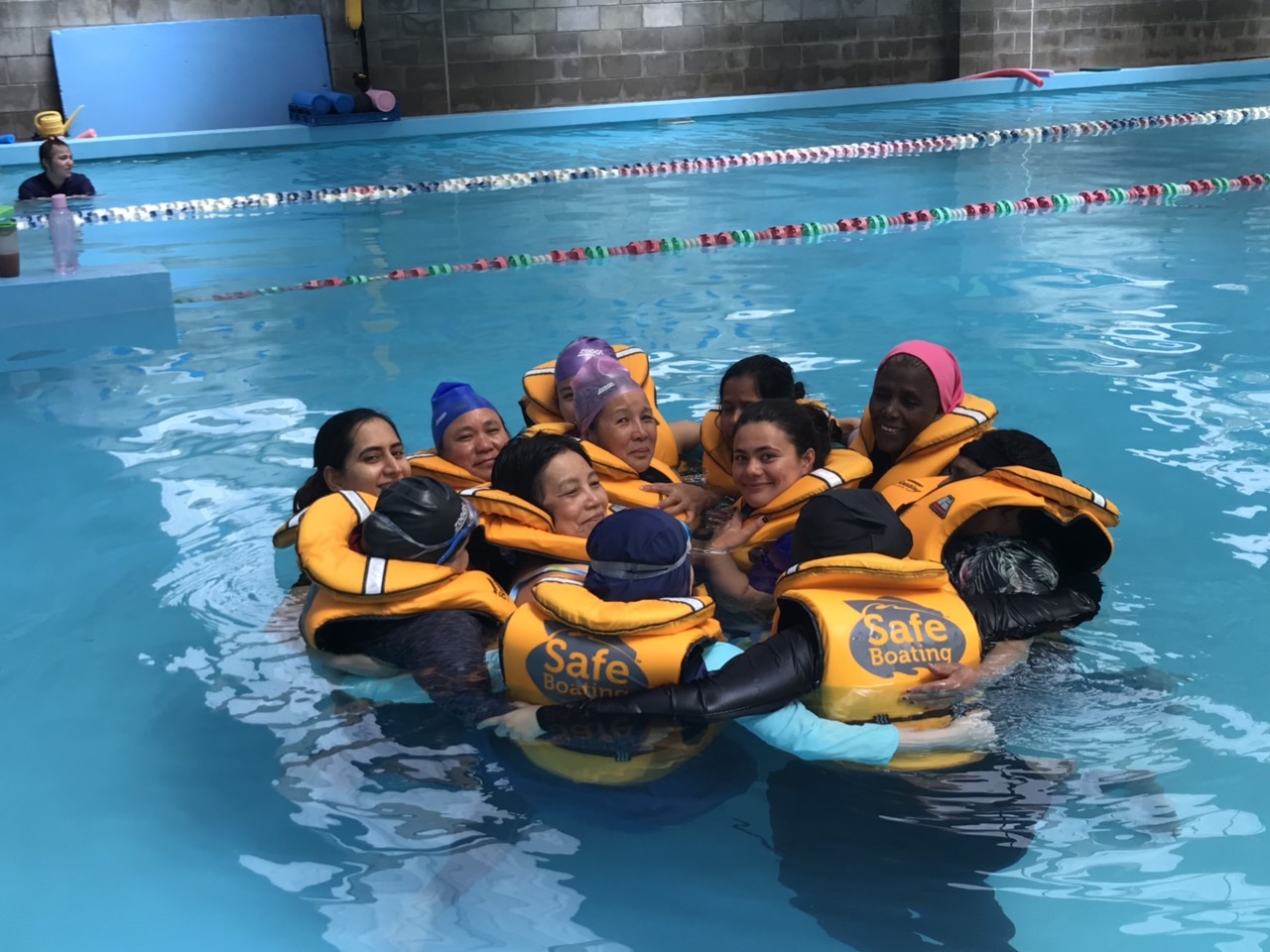 Swimming lesson with Esther